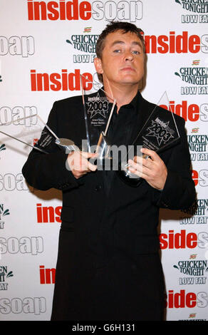 SHOWBIZ all'interno di sapone Awards Foto Stock