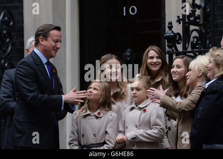 Il papavero appello a Downing Street Foto Stock