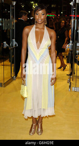 SHOWBIZ Bad Boys Premiere. Gabrielle Union partecipa alla prima di Bad Boys II alla Odeon Leicester Square nel centro di Londra. Foto Stock