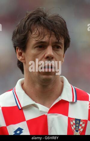 EURO 96 - Calcio - Germania / Croazia - Quarta finale. Nikola Jurcevic - Croazia Foto Stock