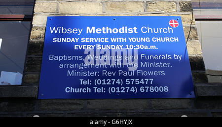 Wibsey Methodist Church a Bradford, dove l'ex presidente della Co-operativa Bank reverendo Paul Flowers è un ministro. Foto Stock