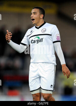 Calcio - fa Cup - primo turno - Burton Albion / Hereford United - Pirelli Stadium. Rod McDonald, Hereford United Foto Stock