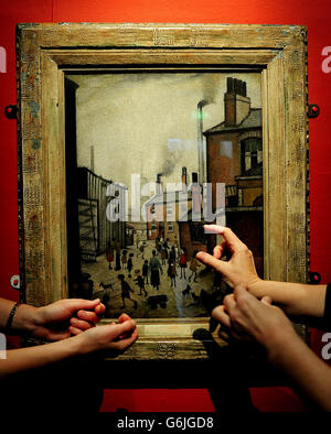 La pittura di Lowry a Derby Museum Foto Stock