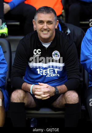 Calcio - Sky Bet Championship - Wigan Athletic v Derby County - DW Stadium. Owen Coyle, direttore di Wigan Athletic Foto Stock