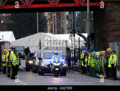 Glasgow Elicottero incidente Foto Stock