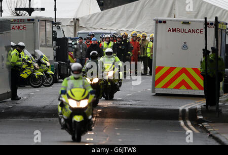 Glasgow Elicottero incidente Foto Stock