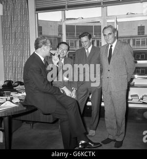 Televisione - David Attenborough - BBC controllori - BBC Television Centre, White City, Londra Foto Stock