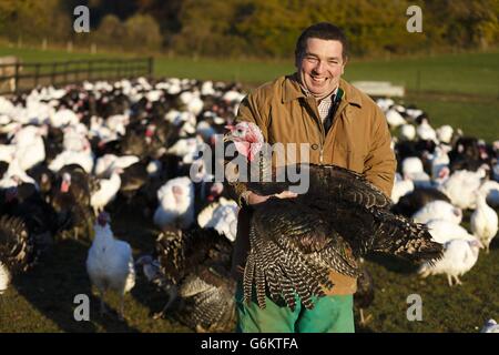 Tacchino di Natale preparati Foto Stock