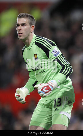 Calcio - Barclays Premier League - Manchester United / West Ham United - Old Trafford. West Ham United portiere Adrian Foto Stock