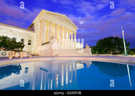 La Corte suprema degli Stati Uniti nella costruzione di Washington DC, Stati Uniti d'America. Foto Stock