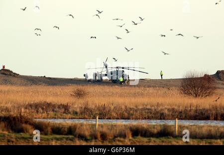 Norfolk Elicottero incidente Foto Stock