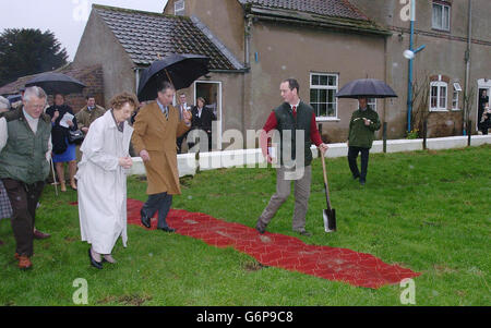 Il principe Charles visite Goole Foto Stock