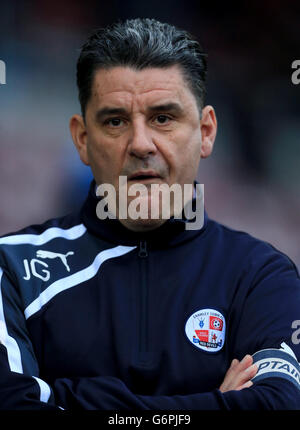 Calcio - Sky Bet League One - Coventry City v Crawley Town - Sixfields Stadium. John Gregory, direttore della città di Crawley Foto Stock