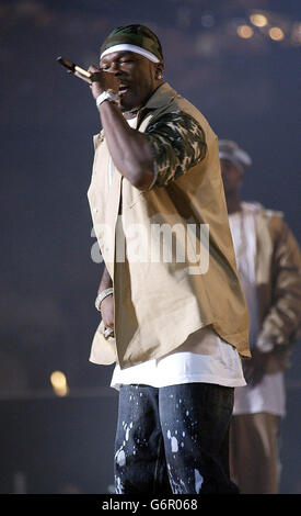 50 Cent BRITS 2004 Foto Stock