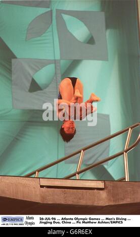 26-LUG-96, Atlanta Olympic Games, Men's Diving, Jingjing Duo, Cina Foto Stock