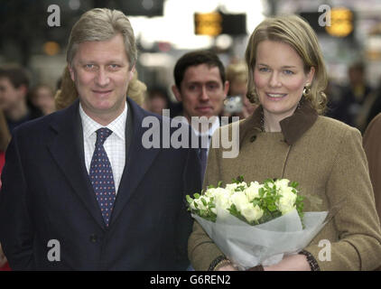 Belgio Royal visita Foto Stock