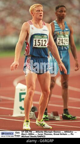 27-JUL-96 ... Giochi Olimpici di Atlanta ... Atletica ... Uomini 400m ... Iwan Thomas, Gran Bretagna Foto Stock