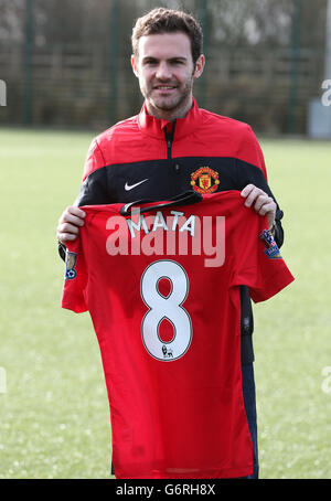 Calcio - Manchester United Press Conference - Juan Mata scoprimento - Aon complesso di formazione Foto Stock