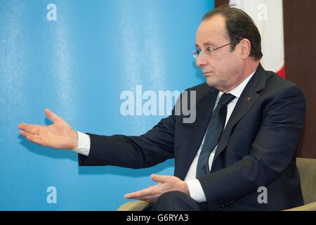 PM a premere Hollande sulla riforma dell'UE Foto Stock