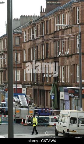 Glasgow esplosione di gas Foto Stock