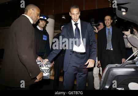 Rio Ferdinand Audizione Foto Stock