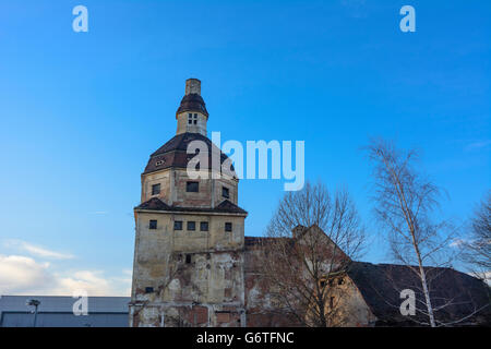 Torre del macello ( ' ' Schweinedom ) di ex urbano e di bestiame macello nel grande Ostragehege, Dresda, Germania, Sa Foto Stock