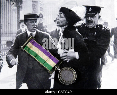 Emmeline Pankhurst Suffragette medaglia per la vendita Foto Stock