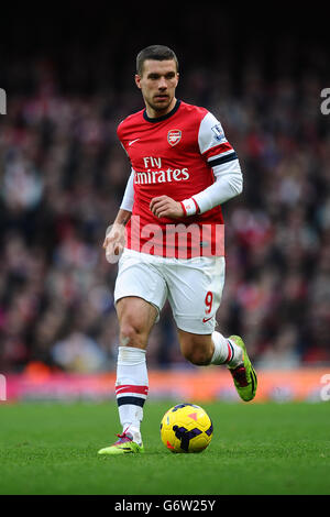 Calcio - Barclays Premier League - Arsenal v Sunderland - Emirates Stadium. Lukas Podolski, Arsenale. Foto Stock