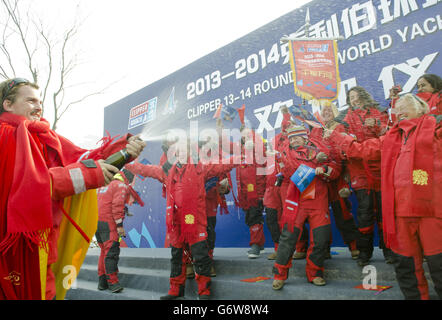 Vela - Clipper 2013-14 il giro del mondo in barca a vela - Qingdao Foto Stock