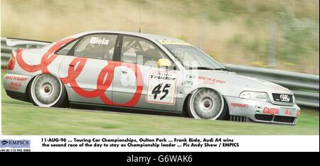 11-AUG-96 ... Touring Car Championships, Oulton Park ... Frank Biela, Audi A4 vince la seconda gara della giornata per rimanere leader del Campionato Foto Stock