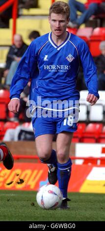 Danny Boshell di Oldham's Athletic in azione durante la loro partita Nationwide Division Two contro Bristol City ad Ashton Gate, Bristol. NESSUN UTILIZZO NON UFFICIALE DEL SITO WEB DEL CLUB. Foto Stock