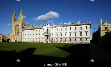 Vista generale del Kings College nel centro di Cambridge. Foto Stock