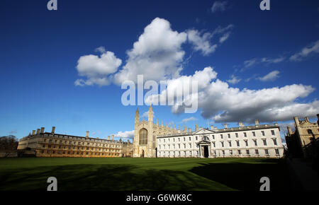 Vista generale della cappella del Kings College nel centro di Cambridge. Foto Stock