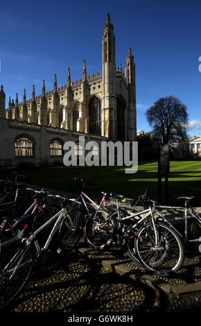 Vista generale della cappella del Kings College nel centro di Cambridge. Foto Stock