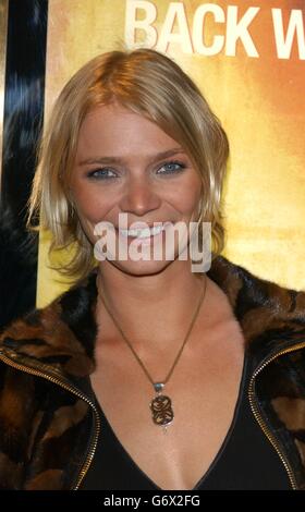 Il modello Jodie Kidd arriva per la prima inglese del nuovo film Kill Bill - Volume 2, il secondo episodio dello scrittore e regista Quentin Tarantino, all'Empire Leicester Square nel centro di Londra. Foto Stock