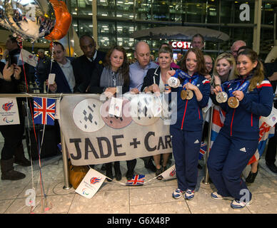 Paralimpiadi - Team GB Paralympians Homecoming - Aeroporto di Heathrow Foto Stock