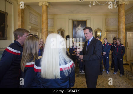 Il team paralimpico visita a Downing Street Foto Stock