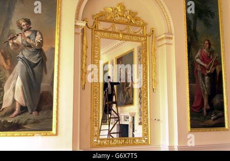 Dipinti in stile georgiano a Danson House Foto Stock