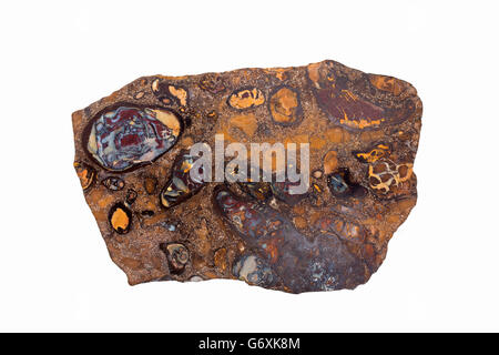 Boulder opale, Australia, SiO2-nH2O idrato di diossido di silicio Foto Stock