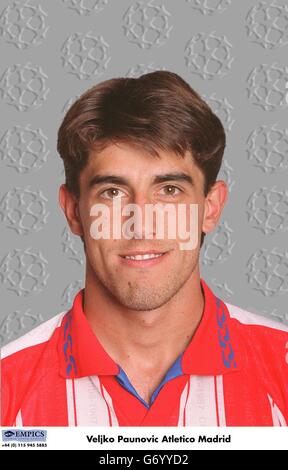 Veljko Paunovic Atletico Madrid. UEFA Champions League 1996/7 - Calcio. Foto Stock