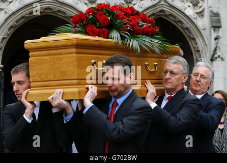 Tony Benn funerale Foto Stock