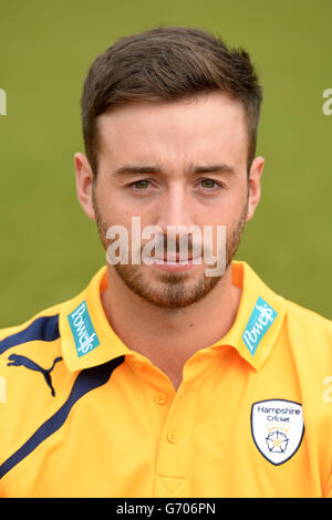 Cricket - 2014 Hampshire CCC Media Day - AGEAS Bowl. James vince, Hampshire Royals Foto Stock