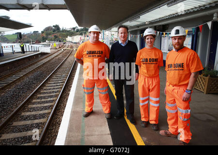 Dawlish linea ferroviaria per essere riaperta Foto Stock