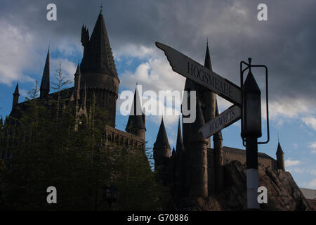 La scuola di Hogwarts - mondo di Wizarding di Harry Potter - Universal Studios Orlando, FL Foto Stock