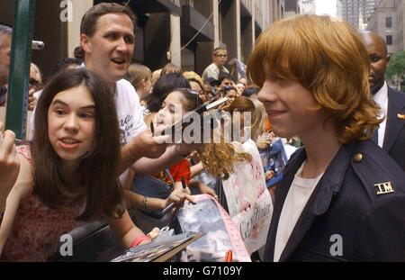 Rupert Grint (che suona Ron Weasley) arriva per la prima mondiale di Harry Potter e il prigioniero di Azkaban alla radio City Music Hall di New York. Foto Stock