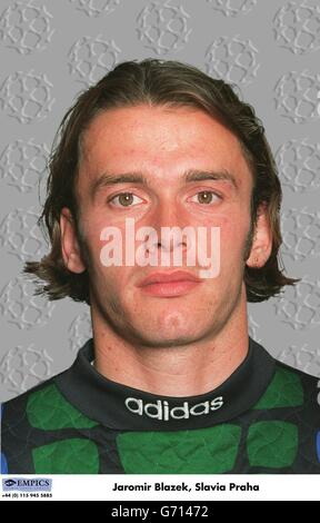 Jaromir Blazek, Slavia Prahar, UEFA Champions League 1996/7 - Calcio. Foto Stock