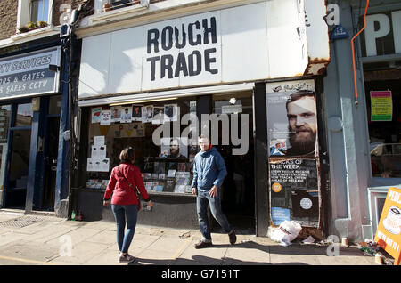 Il negozio di dischi Rough Trade West su Talbot Road a Notting Hill, Londra. Foto Stock