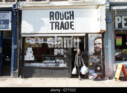 Il negozio di dischi Rough Trade West su Talbot Road a Notting Hill, Londra. Foto Stock