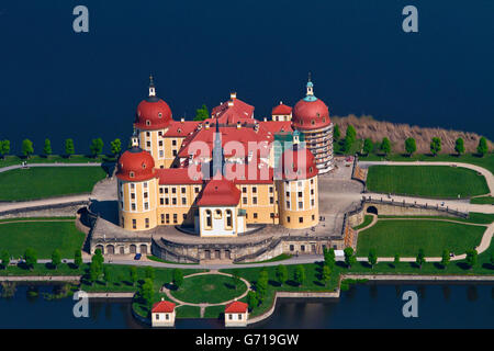 Castello di Moritzburg, Promnitz valley, Dresda, Sassonia, Germania / Promnitztal Foto Stock