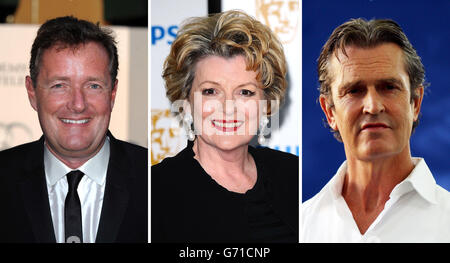 Foto di (da sinistra) Piers Morgan, Brenda Blethyn e Rupert Everett. Foto Stock